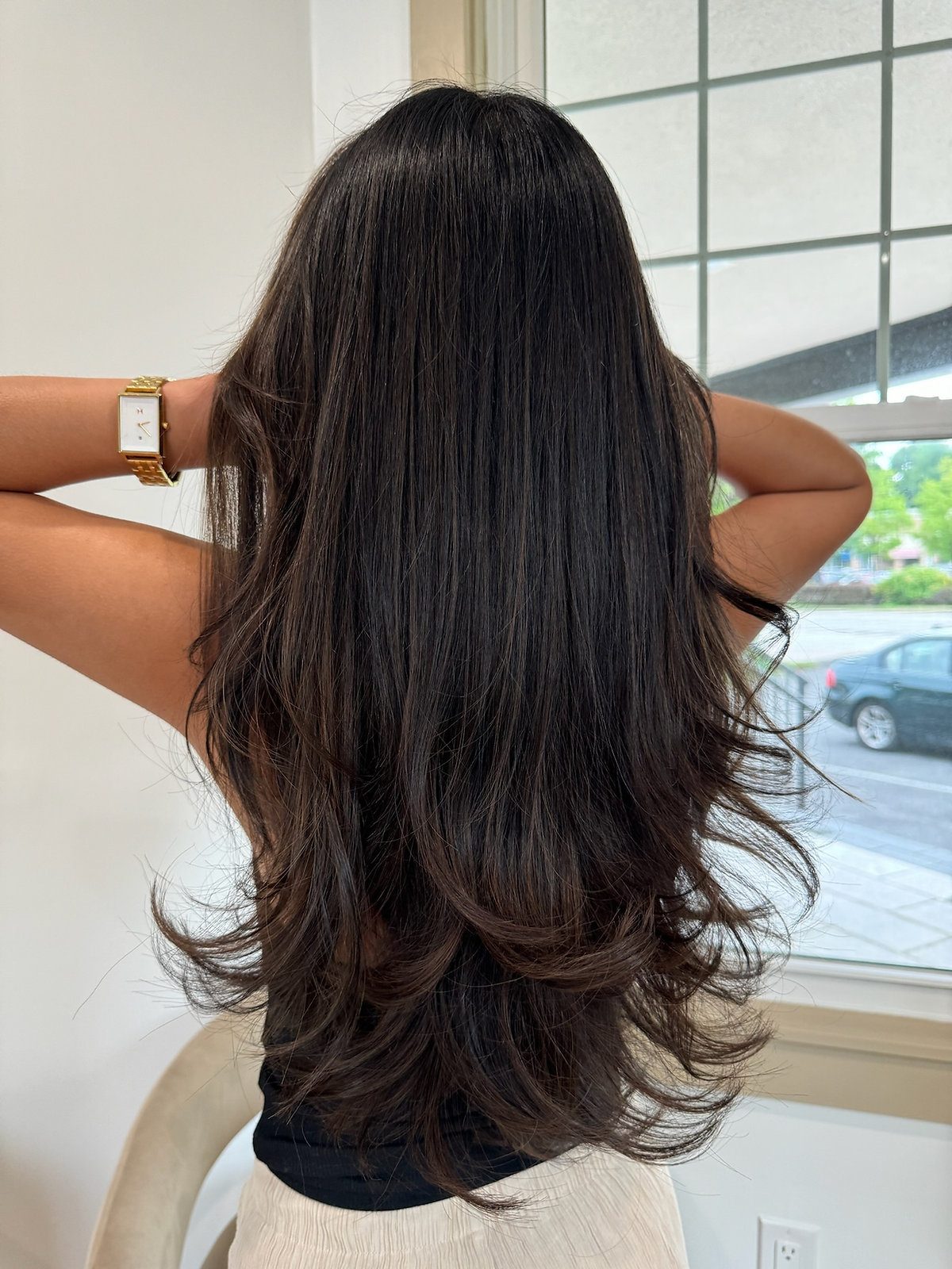 Curly hair extension result 4